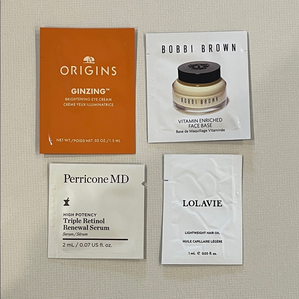 🌟4/$10 Sale🌟 Sample Lot: Origins Ginzing Bobbi Brown Perricone MD Serum Lolavie
